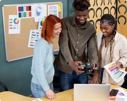 An executive presenting to an engaged audience